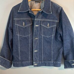 VTG DKNY Jeans Dark Wash Denim Trucker Jacket - Size L